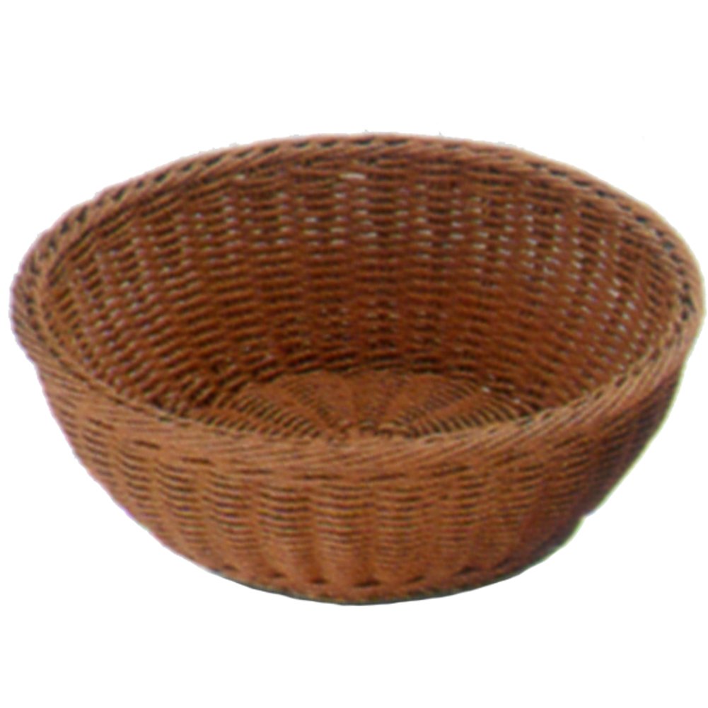 Amazon.co.jp: Todai PPラタン 丸型バスケット ブラウン 15型 : ホーム